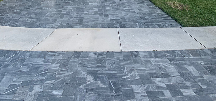 La Quinta driveway marble paver repair